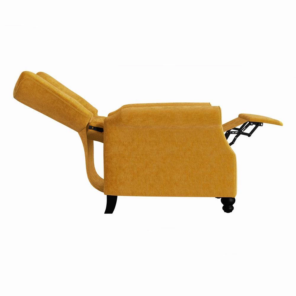 Mustard Gold Velvet Push Back Recliner by ProLounger 6 Mustard Gold Velvet Push Back Recliner by ProLounger - Image 4