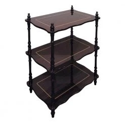 12 in. 3-Tiers Dark Cherry Wood Shelves by ORE International