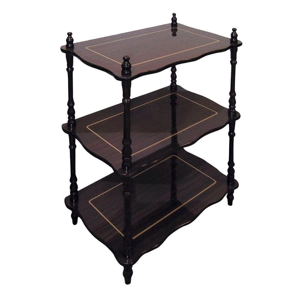 12 in. 3-Tiers Dark Cherry Wood Shelves by ORE International 3 12 in. 3-Tiers Dark Cherry Wood Shelves by ORE International