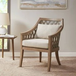 Kendra Natural Removable Cushion Accent Barrel Arm Chair by Madison Park -DealsProLounger Store natural madison park accent chairs mp100 1034 31 1000