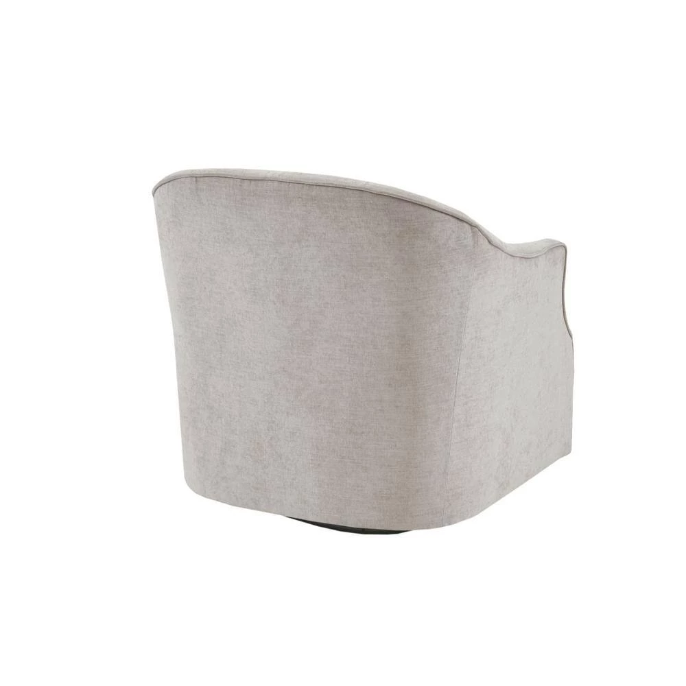 Gayla Natural Button Tufed Back Swivel Chair by Madison Park 7 Gayla Natural Button Tufed Back Swivel Chair by Madison Park - Image 5