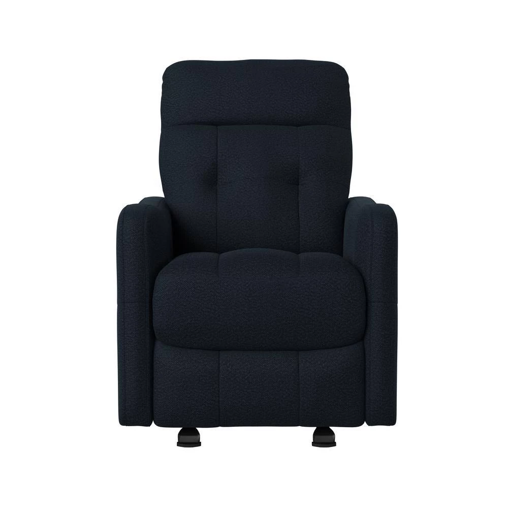 Navy Blue Velour-Like Fabric Rocker Recliner Chair with Tufted Back by ProLounger 10 Navy Blue Velour-Like Fabric Rocker Recliner Chair with Tufted Back by ProLounger - Image 8