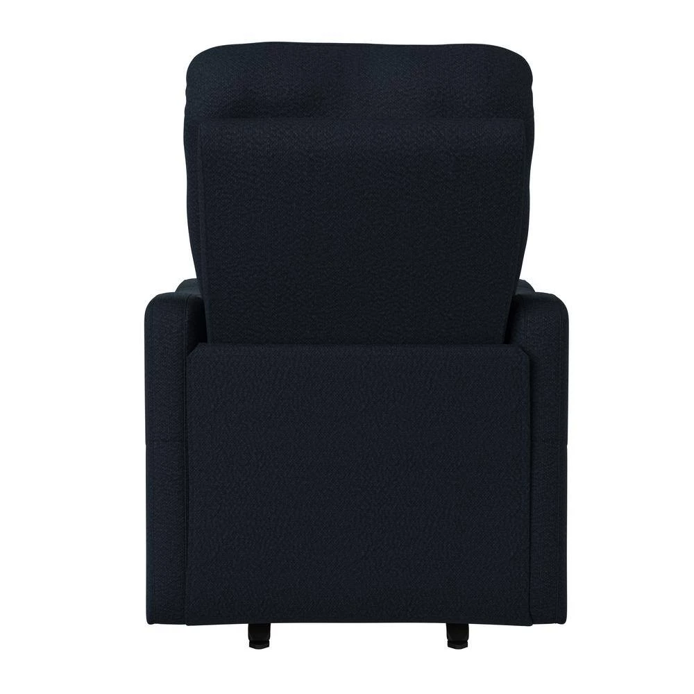 Navy Blue Velour-Like Fabric Rocker Recliner Chair with Tufted Back by ProLounger 7 Navy Blue Velour-Like Fabric Rocker Recliner Chair with Tufted Back by ProLounger - Image 5