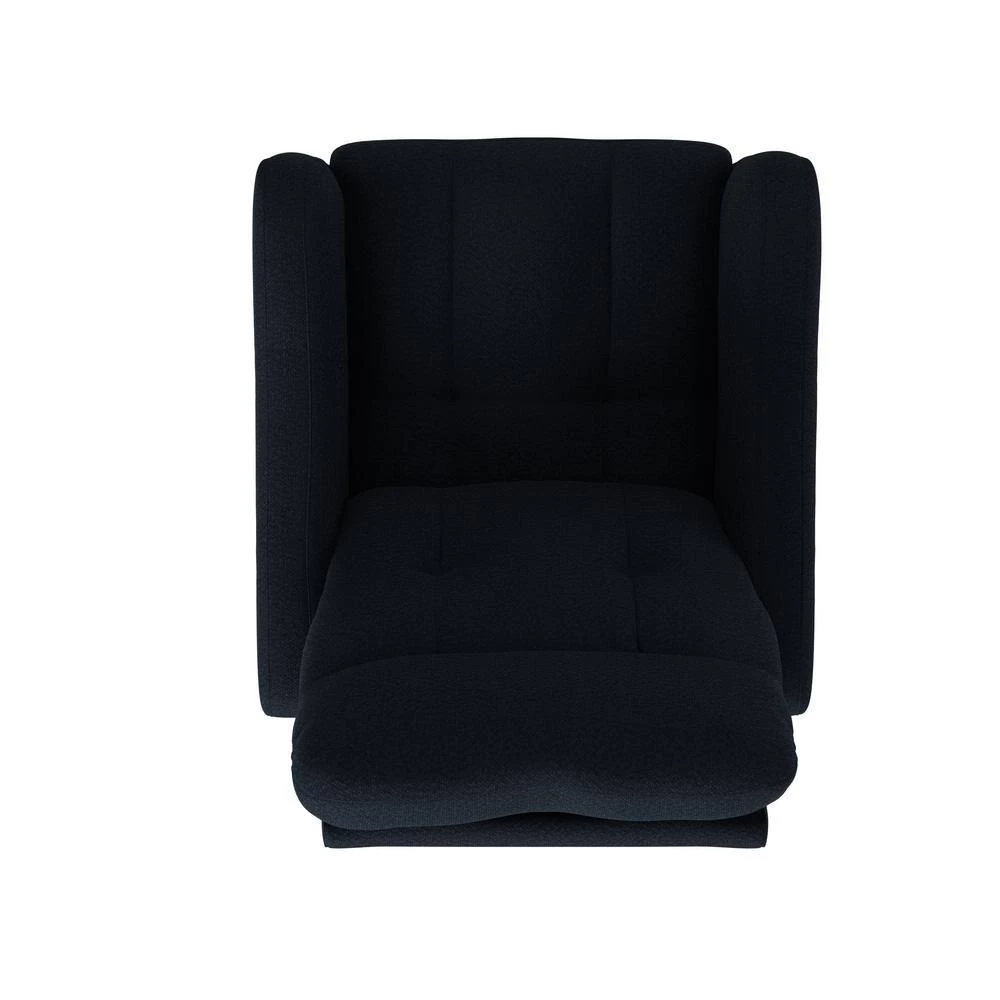 Navy Blue Velour-Like Fabric Rocker Recliner Chair with Tufted Back by ProLounger 6 Navy Blue Velour-Like Fabric Rocker Recliner Chair with Tufted Back by ProLounger - Image 4