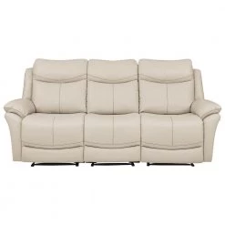 86.5 in. Off-White Polyester 3-Seater Lawson Reclining Sofa with Flared Arms by ProLounger -DealsProLounger Store off white almond prolounger sofas couches rcl59 kzs28 3s 4f 1000