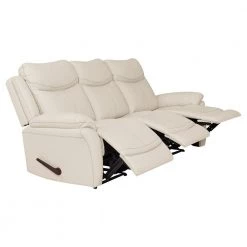 86.5 in. Off-White Polyester 3-Seater Lawson Reclining Sofa with Flared Arms by ProLounger