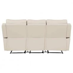 86.5 in. Off-White Polyester 3-Seater Lawson Reclining Sofa with Flared Arms by ProLounger -DealsProLounger Store off white almond prolounger sofas couches rcl59 kzs28 3s 66 1000
