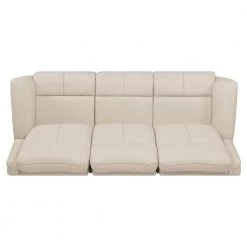 86.5 in. Off-White Polyester 3-Seater Lawson Reclining Sofa with Flared Arms by ProLounger -DealsProLounger Store off white almond prolounger sofas couches rcl59 kzs28 3s a0 1000