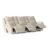 Off-White Almond Tuff Stuff Fabric 3-Seat Recliner Sofa with 2-Storage Consoles and USB Ports by ProLounger -DealsProLounger Store off white almond prolounger sofas couches rcl59 kzs28 3sc 64 1000