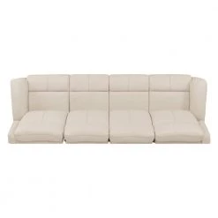 108.5 in. Off-White/Almond Polyester 4-Seater Lawson Reclining Sofa with Flared Arms by ProLounger 18 108.5 in. Off-White/Almond Polyester 4-Seater Lawson Reclining Sofa with Flared Arms by ProLounger -DealsProLounger Store off white almond prolounger sofas couches rcl59 kzs28 4s a0 1000