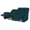 72 in. Peacock Blue Plush Low-Pile Velour Solid Fabric 2-Seat Wall Hugger Loveseat with Reclining Cupholders Storage by ProLounger -DealsProLounger Store peacock blue plush low pile velour prolounger loveseats a180023 64 1000