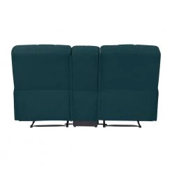 72 in. Peacock Blue Plush Low-Pile Velour Solid Fabric 2-Seat Wall Hugger Loveseat with Reclining Cupholders Storage by ProLounger -DealsProLounger Store peacock blue plush low pile velour prolounger loveseats a180023 66 1000