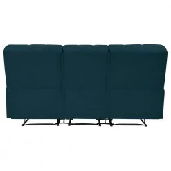 80.5 in. Peacock Blue Plush Low-Pile Velour Solid Fabric 3-Seat Tufted Wall Hugger Sofa with Reclining by ProLounger -DealsProLounger Store peacock blue plush low pile velour prolounger sofas couches a180030 66 1000