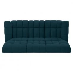 80.5 in. Peacock Blue Plush Low-Pile Velour Solid Fabric 3-Seat Tufted Wall Hugger Sofa with Reclining by ProLounger -DealsProLounger Store peacock blue plush low pile velour prolounger sofas couches a180030 a0 1000
