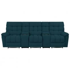 104.5 in. Peacock Blue Plush Low-Pile Velour Solid Fabric 3-Seat Wall Hugger Sofa with Reclining Cupholders Storage by ProLounger 22 104.5 in. Peacock Blue Plush Low-Pile Velour Solid Fabric 3-Seat Wall Hugger Sofa with Reclining Cupholders Storage by ProLounger -DealsProLounger Store peacock blue plush low pile velour prolounger sofas couches a180047 4f 1000