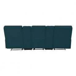 104.5 in. Peacock Blue Plush Low-Pile Velour Solid Fabric 3-Seat Wall Hugger Sofa with Reclining Cupholders Storage by ProLounger 19 104.5 in. Peacock Blue Plush Low-Pile Velour Solid Fabric 3-Seat Wall Hugger Sofa with Reclining Cupholders Storage by ProLounger -DealsProLounger Store peacock blue plush low pile velour prolounger sofas couches a180047 66 1000