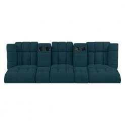104.5 in. Peacock Blue Plush Low-Pile Velour Solid Fabric 3-Seat Wall Hugger Sofa with Reclining Cupholders Storage by ProLounger 18 104.5 in. Peacock Blue Plush Low-Pile Velour Solid Fabric 3-Seat Wall Hugger Sofa with Reclining Cupholders Storage by ProLounger -DealsProLounger Store peacock blue plush low pile velour prolounger sofas couches a180047 a0 1000