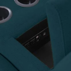 104.5 in. Peacock Blue Plush Low-Pile Velour Solid Fabric 3-Seat Wall Hugger Sofa with Reclining Cupholders Storage by ProLounger 25 104.5 in. Peacock Blue Plush Low-Pile Velour Solid Fabric 3-Seat Wall Hugger Sofa with Reclining Cupholders Storage by ProLounger -DealsProLounger Store peacock blue plush low pile velour prolounger sofas couches a180047 fa 1000