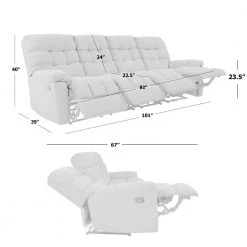 101 in. Peacock Blue Plush Low-Pile Velour Solid Fabric 4-Seat Tufted Wall Hugger Sofa with Reclining by ProLounger -DealsProLounger Store peacock blue plush low pile velour prolounger sofas couches a180054 1f 1000