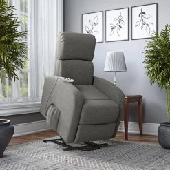 Gray Power Recline and Lift Chair with Heat and Massage by ProLounger 25 Gray Power Recline and Lift Chair with Heat and Massage by ProLounger -DealsProLounger Store pewter gray prolounger recliners a156813 31 1000