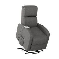 Gray Power Recline and Lift Chair with Heat and Massage by ProLounger