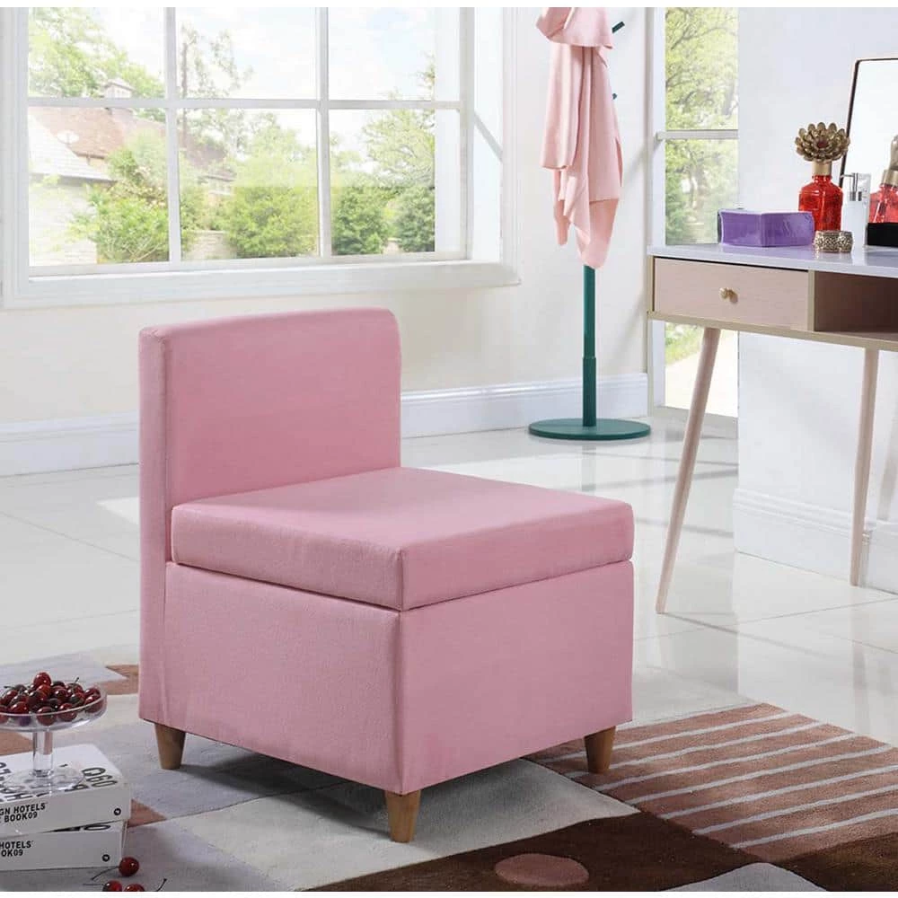 28.5 in. Pink Accent Chair with Storage by ORE International 7 28.5 in. Pink Accent Chair with Storage by ORE International - Image 5
