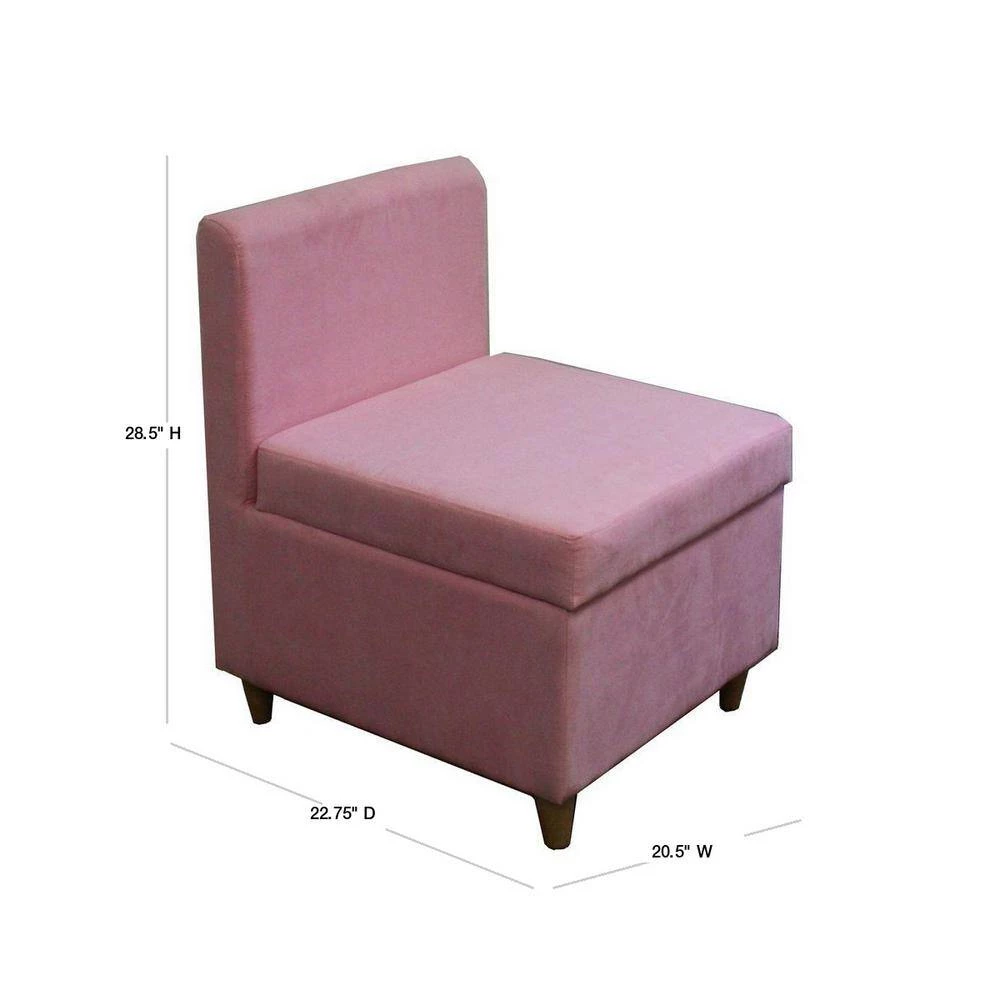 28.5 in. Pink Accent Chair with Storage by ORE International 5 28.5 in. Pink Accent Chair with Storage by ORE International - Image 3