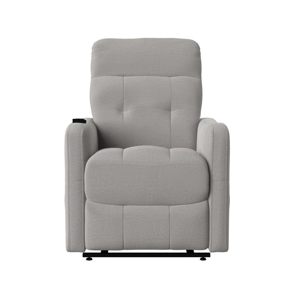 Platinum Gray Velour Fabric Power Recline and Lift Chair with Wired Remote by ProLounger 10 Platinum Gray Velour Fabric Power Recline and Lift Chair with Wired Remote by ProLounger - Image 8