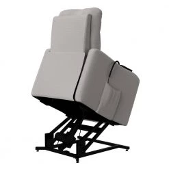 Platinum Gray Velour Fabric Power Recline and Lift Chair with Wired Remote by ProLounger 19 Platinum Gray Velour Fabric Power Recline and Lift Chair with Wired Remote by ProLounger -DealsProLounger Store platinum gray velour prolounger recliners a191074 66 1000