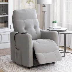 Platinum Gray Velour Fabric Power Recline and Lift Chair with Wired Remote by ProLounger 21 Platinum Gray Velour Fabric Power Recline and Lift Chair with Wired Remote by ProLounger -DealsProLounger Store platinum gray velour prolounger recliners a191074 c3 1000
