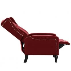 Wingback Ruby Red Velvet Pushback Recliner Chair by ProLounger -DealsProLounger Store ruby red prolounger recliners a152686 77 1000