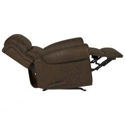 40 in. W Distressed Saddle Brown Faux Leather Rocking 3 Position Recliner by ProLounger -DealsProLounger Store saddle brown prolounger recliners rcl60 nks89 rk 77 1000