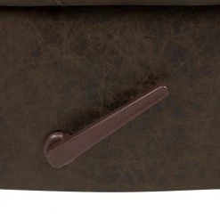 40 in. W Distressed Saddle Brown Faux Leather Rocking 3 Position Recliner by ProLounger -DealsProLounger Store saddle brown prolounger recliners rcl60 nks89 rk fa 1000