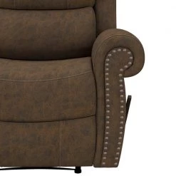 60.5 in. Distressed Saddle Brown Polyester 2-Seater Reclining Loveseat with Nailheads by ProLounger -DealsProLounger Store saddle brown prolounger sofas couches rcl60 nks89 2s 4f 1000