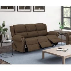 Distressed Saddle Brown Faux Leather 3-Seat Rolled Arm Wall Hugger Recliner Sofa by ProLounger 19 Distressed Saddle Brown Faux Leather 3-Seat Rolled Arm Wall Hugger Recliner Sofa by ProLounger -DealsProLounger Store saddle brown prolounger sofas couches rcl60 nks89 3s 31 1000