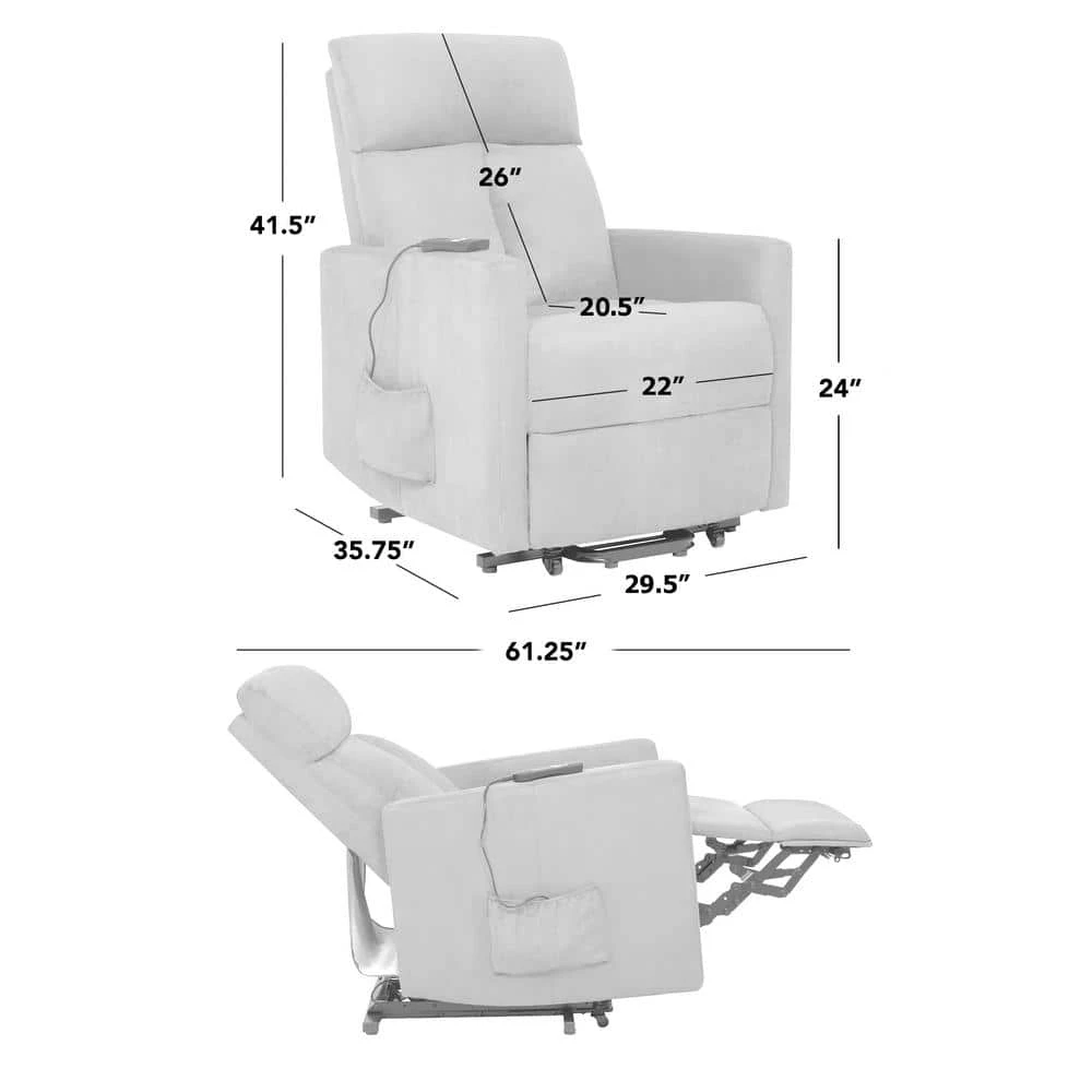 Sage Gray Microfiber Power Lift Chair Recliner by ProLounger 14 Sage Gray Microfiber Power Lift Chair Recliner by ProLounger - Image 12