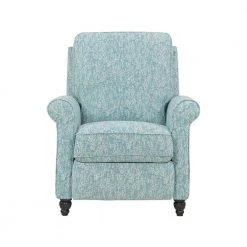 Blue Coral Woven Fabric Push Back Recliner Chair by ProLounger