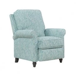 Blue Coral Woven Fabric Push Back Recliner Chair by ProLounger -DealsProLounger Store sky blue creamy white coral prolounger recliners rcl37 crl52 pb 77 1000