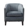 Emery Slate Blue Barrel Arm Chair by Madison Park