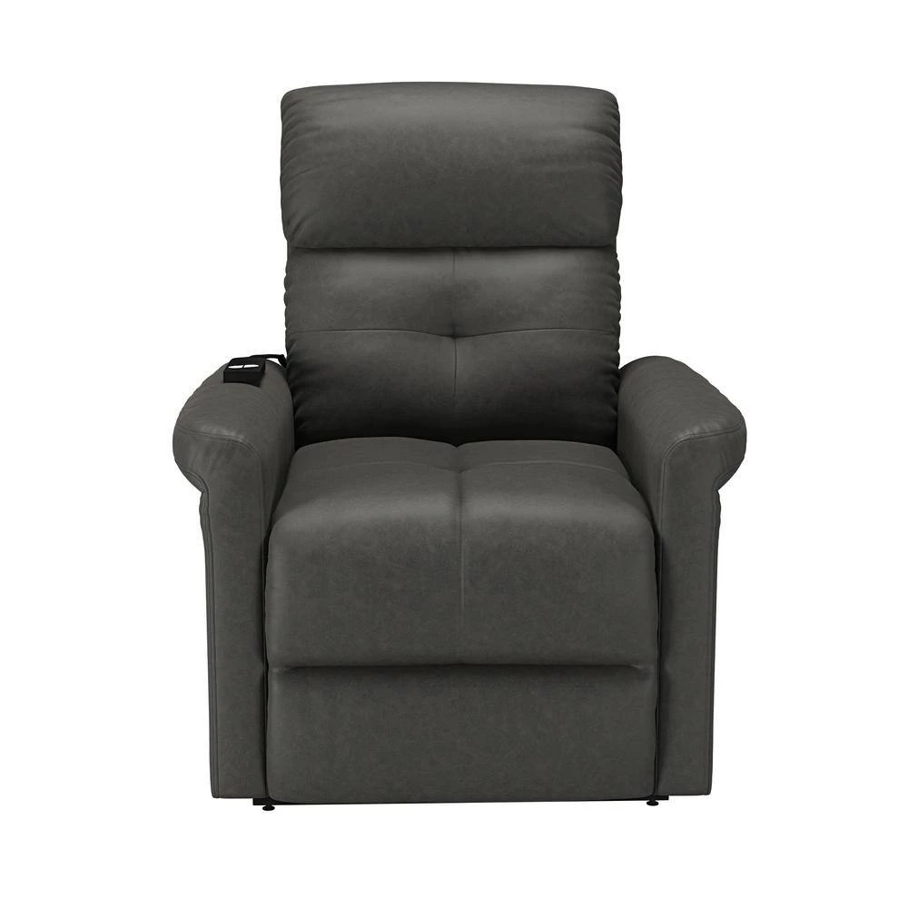 Modern Style in Slate Gray Suede-like Fabric with Round Arms Power Recline and Lift Chair by ProLounger 12 Modern Style in Slate Gray Suede-like Fabric with Round Arms Power Recline and Lift Chair by ProLounger - Image 10