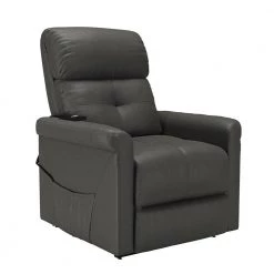 Modern Style in Slate Gray Suede-like Fabric with Round Arms Power Recline and Lift Chair by ProLounger 26 Modern Style in Slate Gray Suede-like Fabric with Round Arms Power Recline and Lift Chair by ProLounger -DealsProLounger Store slate gray prolounger recliners a159517 44 1000