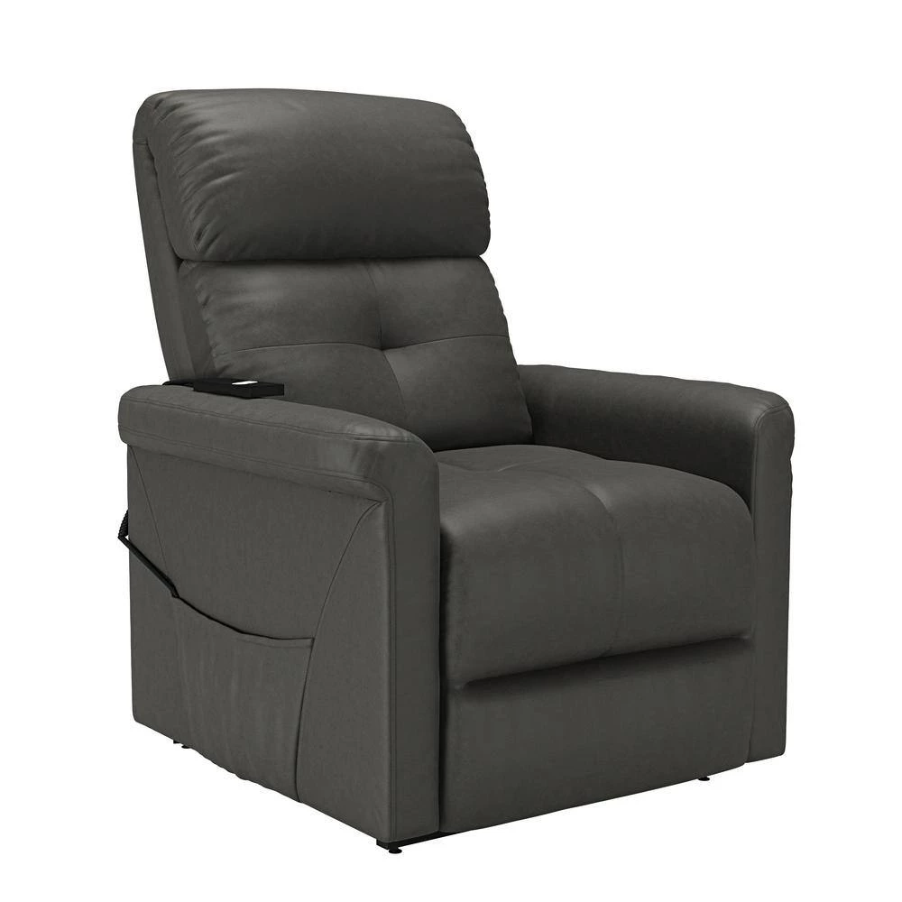 Modern Style in Slate Gray Suede-like Fabric with Round Arms Power Recline and Lift Chair by ProLounger 13 Modern Style in Slate Gray Suede-like Fabric with Round Arms Power Recline and Lift Chair by ProLounger - Image 11