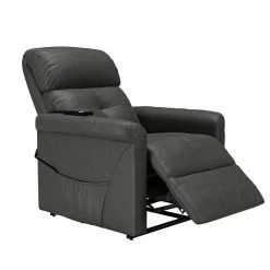 Modern Style in Slate Gray Suede-like Fabric with Round Arms Power Recline and Lift Chair by ProLounger 24 Modern Style in Slate Gray Suede-like Fabric with Round Arms Power Recline and Lift Chair by ProLounger -DealsProLounger Store slate gray prolounger recliners a159517 4f 1000