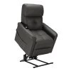 Modern Style in Slate Gray Suede-like Fabric with Round Arms Power Recline and Lift Chair by ProLounger 1 Modern Style in Slate Gray Suede-like Fabric with Round Arms Power Recline and Lift Chair by ProLounger -DealsProLounger Store slate gray prolounger recliners a159517 64 1000