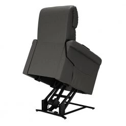 Modern Style in Slate Gray Suede-like Fabric with Round Arms Power Recline and Lift Chair by ProLounger 28 Modern Style in Slate Gray Suede-like Fabric with Round Arms Power Recline and Lift Chair by ProLounger -DealsProLounger Store slate gray prolounger recliners a159517 76 1000