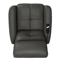 Modern Style in Slate Gray Suede-like Fabric with Round Arms Power Recline and Lift Chair by ProLounger 19 Modern Style in Slate Gray Suede-like Fabric with Round Arms Power Recline and Lift Chair by ProLounger -DealsProLounger Store slate gray prolounger recliners a159517 a0 1000