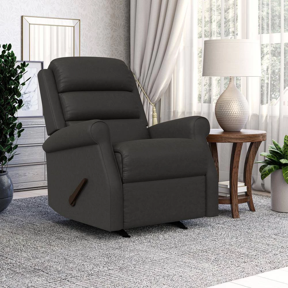Slate Gray Suede-like Nubuck Fabric Rocker Recliner Chair by ProLounger 10 Slate Gray Suede-like Nubuck Fabric Rocker Recliner Chair by ProLounger - Image 8