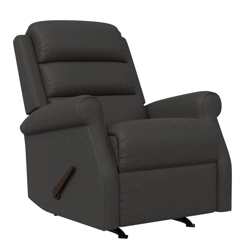 Slate Gray Suede-like Nubuck Fabric Rocker Recliner Chair by ProLounger 14 Slate Gray Suede-like Nubuck Fabric Rocker Recliner Chair by ProLounger - Image 12