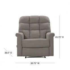 Gray Velour Extra Large Wall Hugger Recliner by ProLounger -DealsProLounger Store smoke gray prolounger recliners rcl63 cnf16 xwh 40 1000