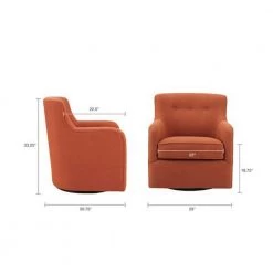 Jayne Spice Button Tufed Back Swivel Chair by Madison Park -DealsProLounger Store spice madison park accent chairs mp103 0237 44 1000